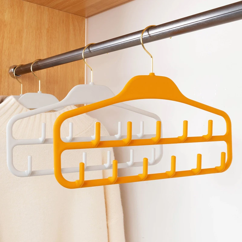 Multifunctional Plastic Hanger Belt Pants Scarf Necktie Hanger Clothes Holder with 11 Hooks Closet Storage Organizer Accessories 
Multifunctional Plastic Hanger Belt Pants Scarf Necktie Hanger Clothes Holder with 11 Hooks Closet Storage Organizer Accessories
