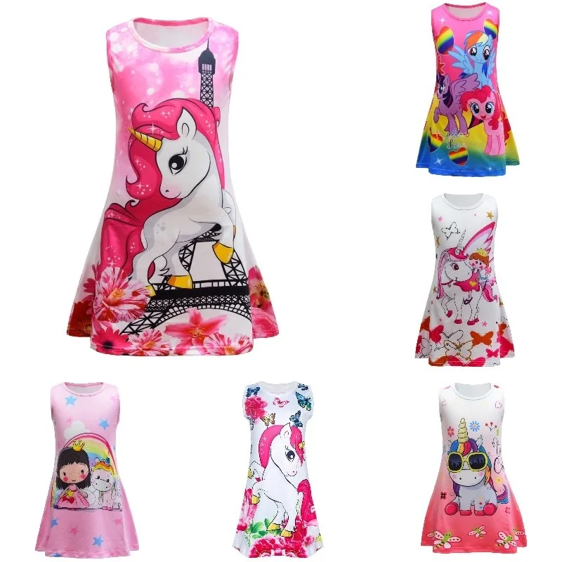 Baby Girls Unicorn Party Dress Kids Sleeveless Knee-Length Dress For Girl Girl Soft Milksilk Cosplay Pink Kids Dresses for Girls
Baby Girls Unicorn Party Dress Kids Sleeveless Knee-Length Dress For Girl Girl Soft Milksilk Cosplay Pink Kids Dresses for Girls