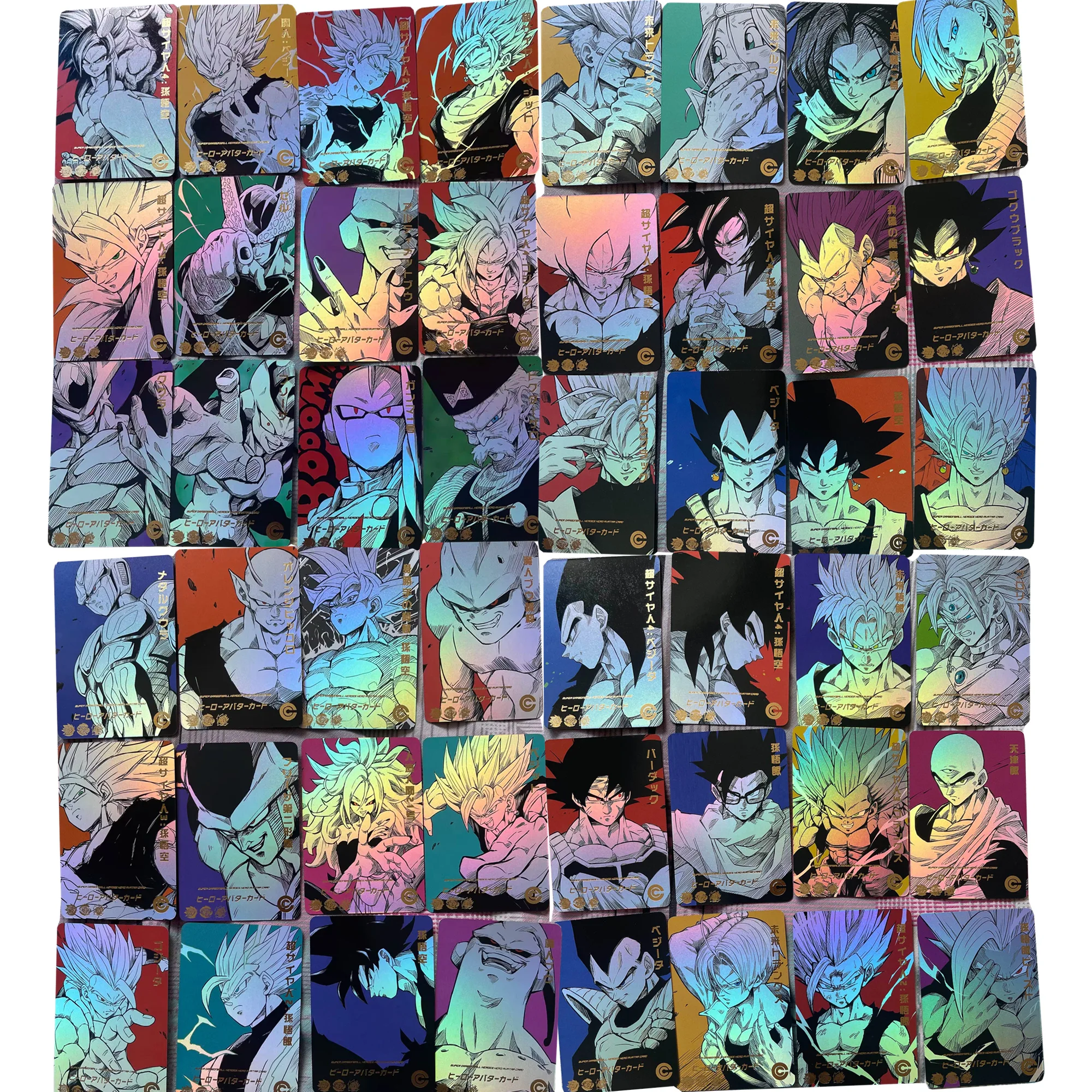 54Pcs/set Dragon Ball UV Embossed Flash Composite Craft Card Saiyan Goku Vegeta Foil Cards Anime Collection Table Games Gift Toy
54Pcs/set Dragon Ball UV Embossed Flash Composite Craft Card Saiyan Goku Vegeta Foil Cards Anime Collection Table Games Gift Toy