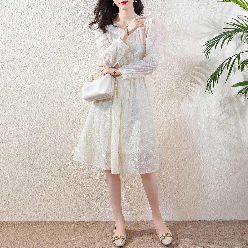 Spring Summer Apricot Midi Lace Dress Women 2022 Long Sleeve Elegant Casual Runway Dresses for Wedding Guest Birthday Prom New
Spring Summer Apricot Midi Lace Dress Women 2022 Long Sleeve Elegant Casual Runway Dresses for Wedding Guest Birthday Prom New