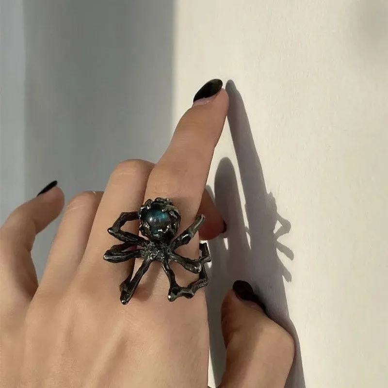 Vintage Punk Irregular Black Spider Animal Ring for Men Women Fashion Crystal Opening Hip Hop Party Finger Rings Jewelry Gifts
Vintage Punk Irregular Black Spider Animal Ring for Men Women Fashion Crystal Opening Hip Hop Party Finger Rings Jewelry Gifts
