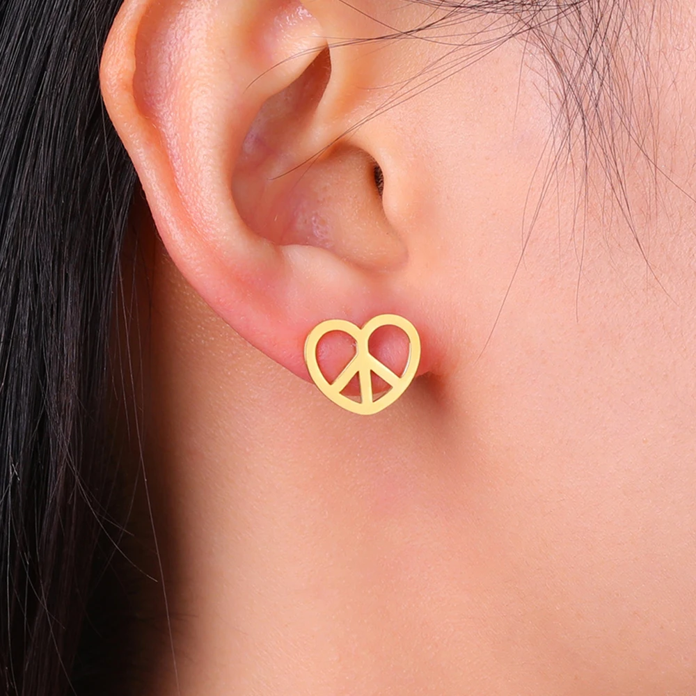 My Shape Mini Peace Symbol Earrings for Women Men Stainless Steel Peace Sign Stud Earrings for Love Peace Person Jewelry Gifts
My Shape Mini Peace Symbol Earrings for Women Men Stainless Steel Peace Sign Stud Earrings for Love Peace Person Jewelry Gifts
