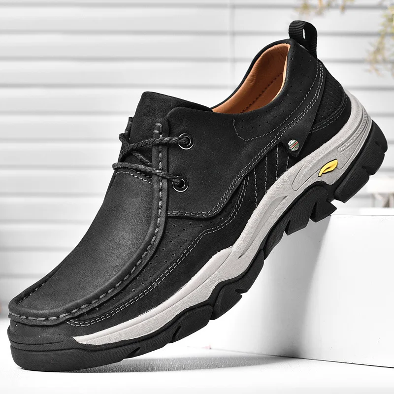 Men's Genuine Leather Handmade Shoes Soft Anti-slip Rubber Office Loafers Man Casual Leather Business Soft Shoes 2023
Men's Genuine Leather Handmade Shoes Soft Anti-slip Rubber Office Loafers Man Casual Leather Business Soft Shoes 2023