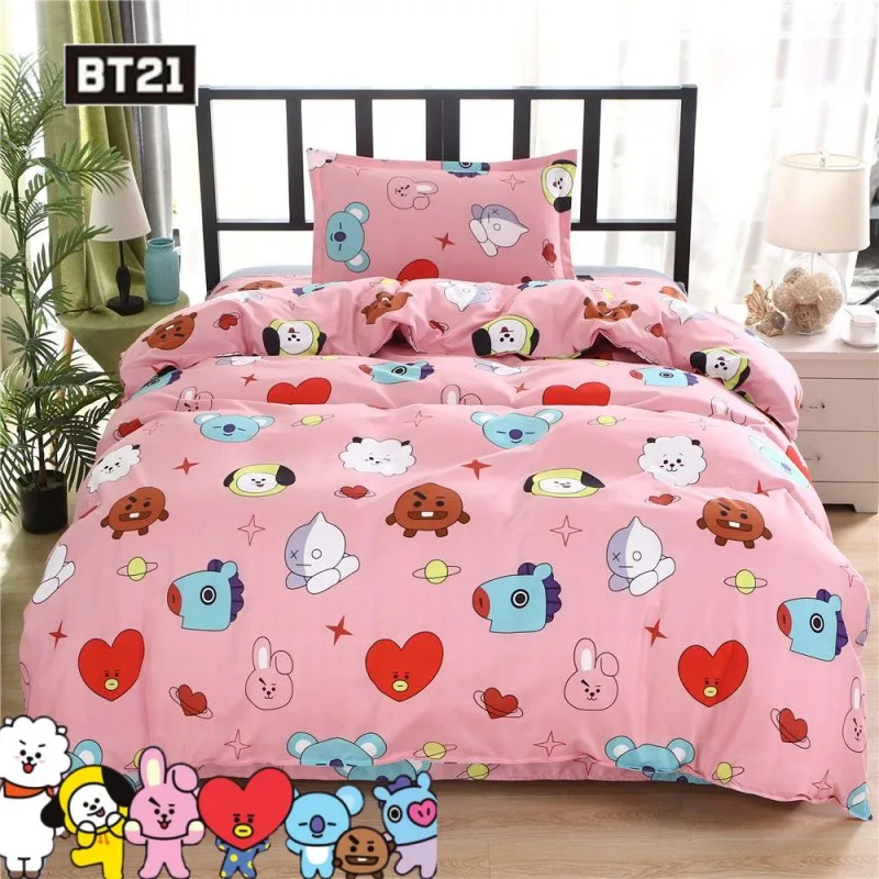 3 шт., постельное белье Bt21, пододеяльник, подушка, искусственная ТАТА, Rj, Chimmy Cooky, Shooky, Mang, Koay, Kawaii, студенческое общежитие, детское постельное белье
3 шт., постельное белье Bt21, пододеяльник, подушка, искусственная ТАТА, Rj, Chimmy Cooky, Shooky, Mang, Koay, Kawaii, студенческое общежитие, детское постельное белье