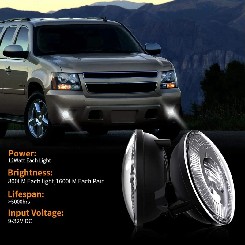 24W Round LED Fog Lights 5202 Replacement Driving Lamps For Chevy 2007-2015 Camaro Suburban Tahoe Avalanche GMC
24W Round LED Fog Lights 5202 Replacement Driving Lamps For Chevy 2007-2015 Camaro Suburban Tahoe Avalanche GMC