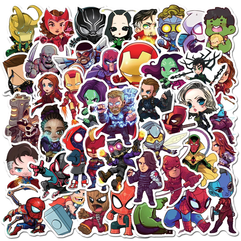 10/30/50pcs Disney Marvel Kawaii The Avengers Anime Stickers Cartoon Decal Kid Toy Skateboard Motorcycle Laptop Car Cool Sticker
10/30/50pcs Disney Marvel Kawaii The Avengers Anime Stickers Cartoon Decal Kid Toy Skateboard Motorcycle Laptop Car Cool Sticker