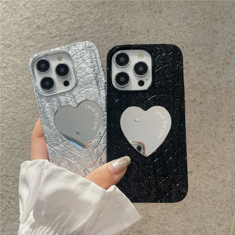 Mirror Silicone Phone Case Suitable For iPhone 14, 13, 12, 11 Pro Max XS X XR Love Pleated Makeup New Protective Soft Case
Mirror Silicone Phone Case Suitable For iPhone 14, 13, 12, 11 Pro Max XS X XR Love Pleated Makeup New Protective Soft Case