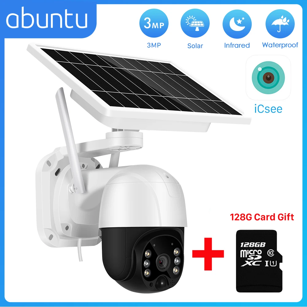 3MP 18650mAh Solar Powered Wifi Camera Outdoor Rechargeable Battery Panel PTZ IP Camera PIR Motion IP66 Waterproof Camera Home
3MP 18650mAh Solar Powered Wifi Camera Outdoor Rechargeable Battery Panel PTZ IP Camera PIR Motion IP66 Waterproof Camera Home