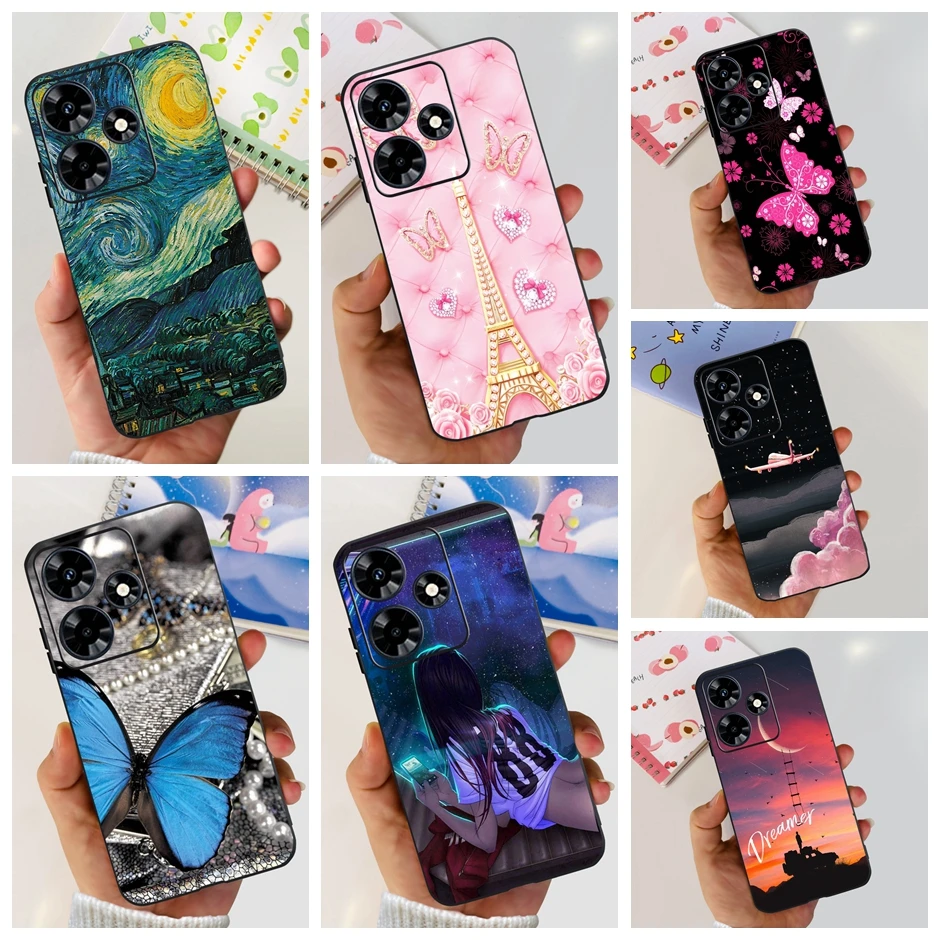 

For Infinix Hot 30 X6831 Case Clear Soft Silicone Back Cover Cute Butterfly Fundas For Infinix Hot 30 i 30i Phone Cases