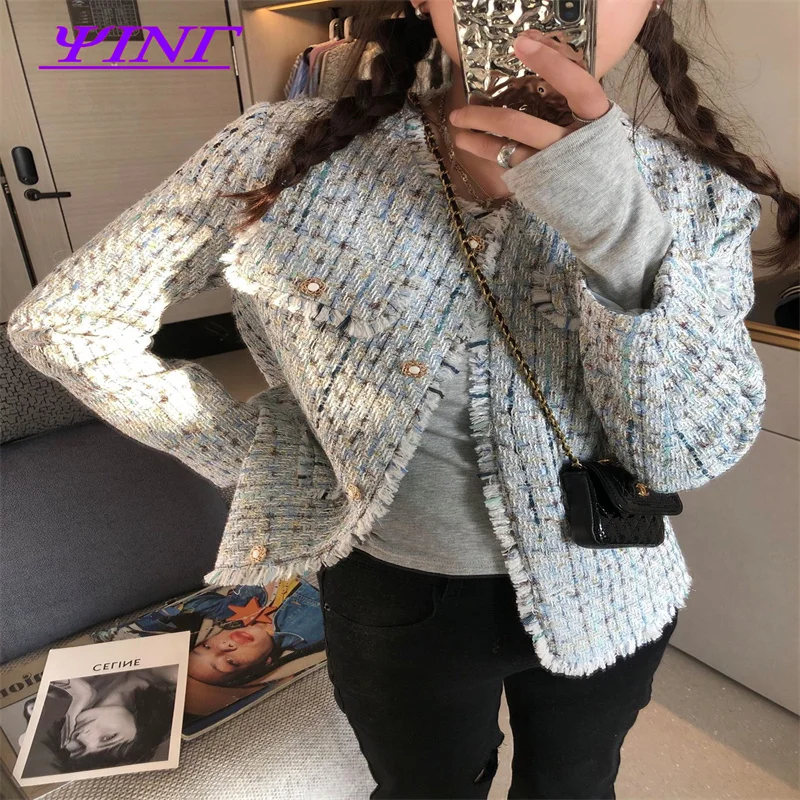 Korean Version Stitching Blue Small Fragrance Coat Women's 2022 Spring And Winter New Western Style Casual Tweed S-L Small Size
Korean Version Stitching Blue Small Fragrance Coat Women's 2022 Spring And Winter New Western Style Casual Tweed S-L Small Size