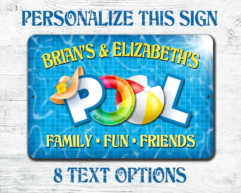 Pool Sign Personalized With Funny Text OptionsCustom Wood Appearance Metal Bar Sign
Pool Sign Personalized With Funny Text OptionsCustom Wood Appearance Metal Bar Sign