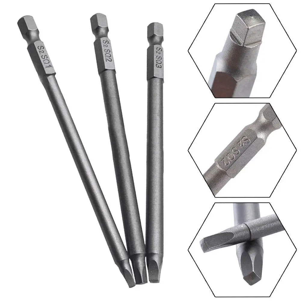 6Pcs 50/100mm Square Head Driver Bit Electric Screwdriver Bit Set SQ1/SQ2/SQ3 Hex Shank For Hand/electric Screwdriver
6Pcs 50/100mm Square Head Driver Bit Electric Screwdriver Bit Set SQ1/SQ2/SQ3 Hex Shank For Hand/electric Screwdriver
