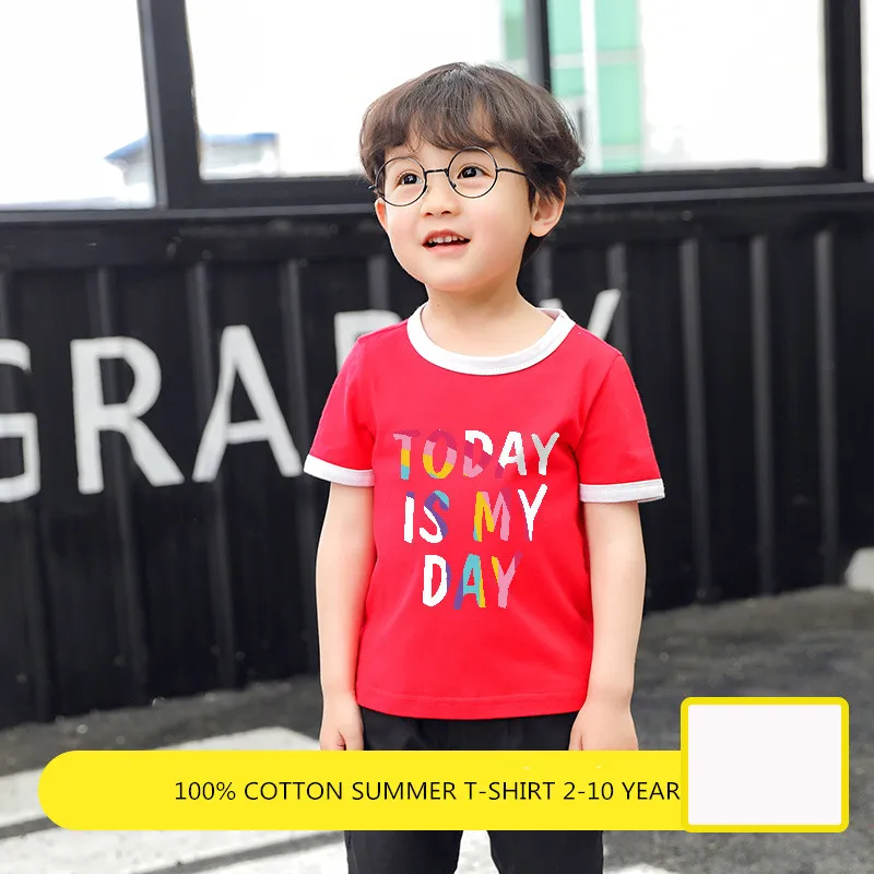Children Funny T Shirt Letter Today Is My Day Print Kids Boys T-shirt Toddler Boy Short Sleeve Fashion Casual Tees Top 2-10 Year
Children Funny T Shirt Letter Today Is My Day Print Kids Boys T-shirt Toddler Boy Short Sleeve Fashion Casual Tees Top 2-10 Year