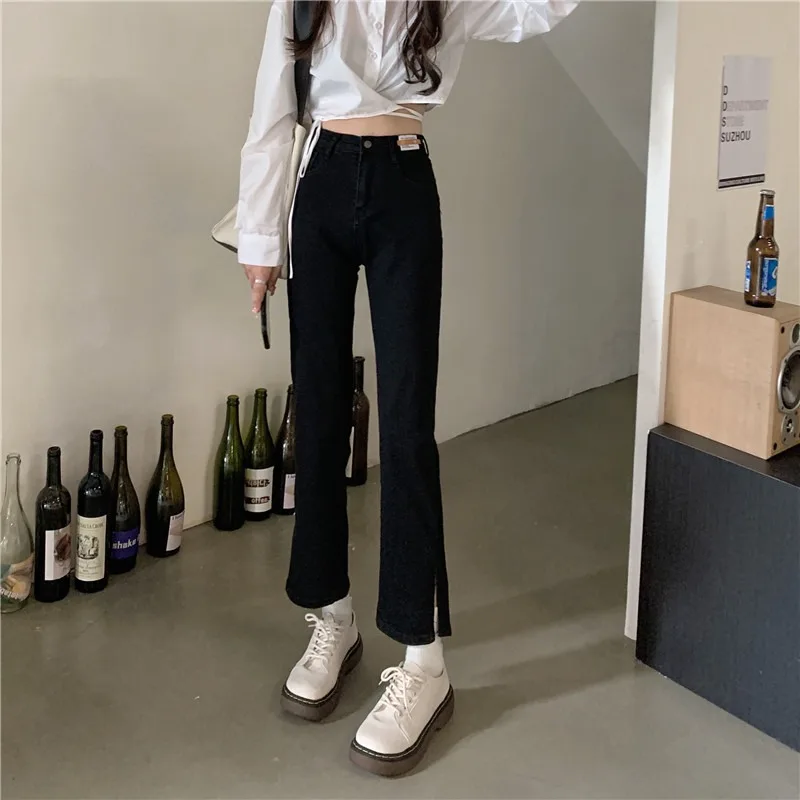 New Women Jeans Vinatge High Waist Korean Fashion Split Black Jeans Mom 2022 Slim Summer Streetwear Y2k Denim Pants Trousers
New Women Jeans Vinatge High Waist Korean Fashion Split Black Jeans Mom 2022 Slim Summer Streetwear Y2k Denim Pants Trousers