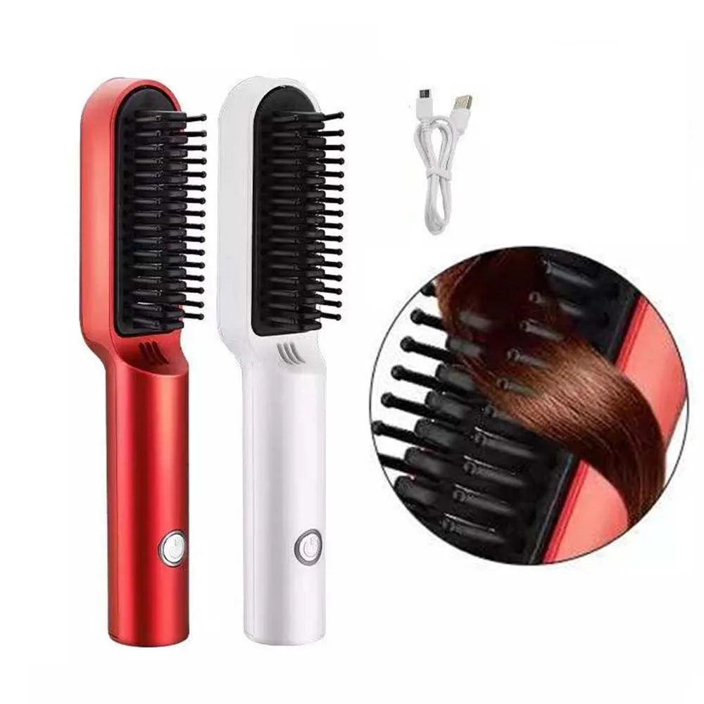 Cordless Hair Straightening Brush Hot Comb Men Beard Hair Straightener Professional Hair Flat Iron Styling Tool USB Rechargeable
Cordless Hair Straightening Brush Hot Comb Men Beard Hair Straightener Professional Hair Flat Iron Styling Tool USB Rechargeable