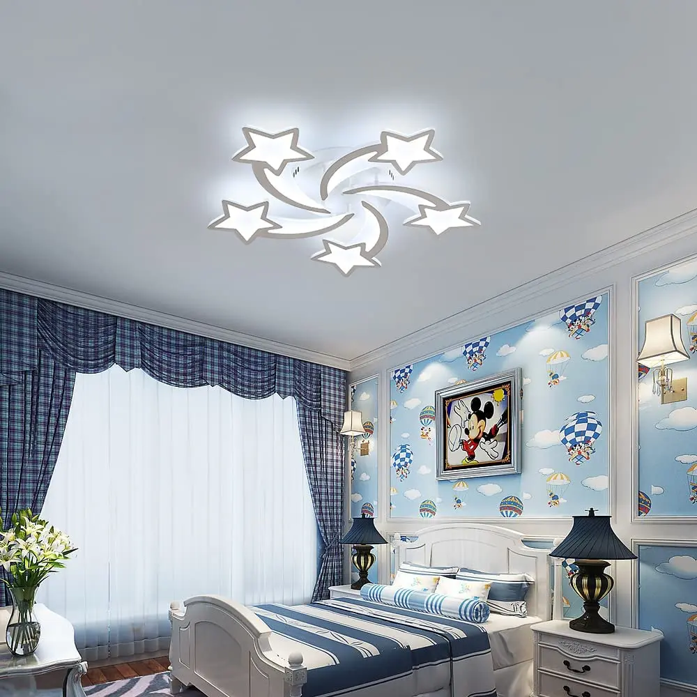 Modern Dimmable LED Ceiling Light, Creative 5 Headed Star Shape Ceiling Lamp, For Bedroom, Living Room, Dining Room
Modern Dimmable LED Ceiling Light, Creative 5 Headed Star Shape Ceiling Lamp, For Bedroom, Living Room, Dining Room