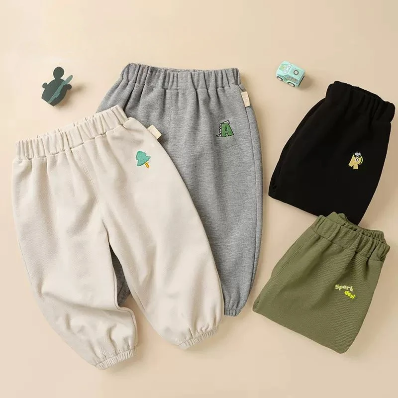 Autumn Toddler Boy Casual Sweatpant Kids Cartoon Embroidery Ankle Length Trousers Spring Baby Girl Thin Elastic Waist Sport Pant 
Autumn Toddler Boy Casual Sweatpant Kids Cartoon Embroidery Ankle Length Trousers Spring Baby Girl Thin Elastic Waist Sport Pant