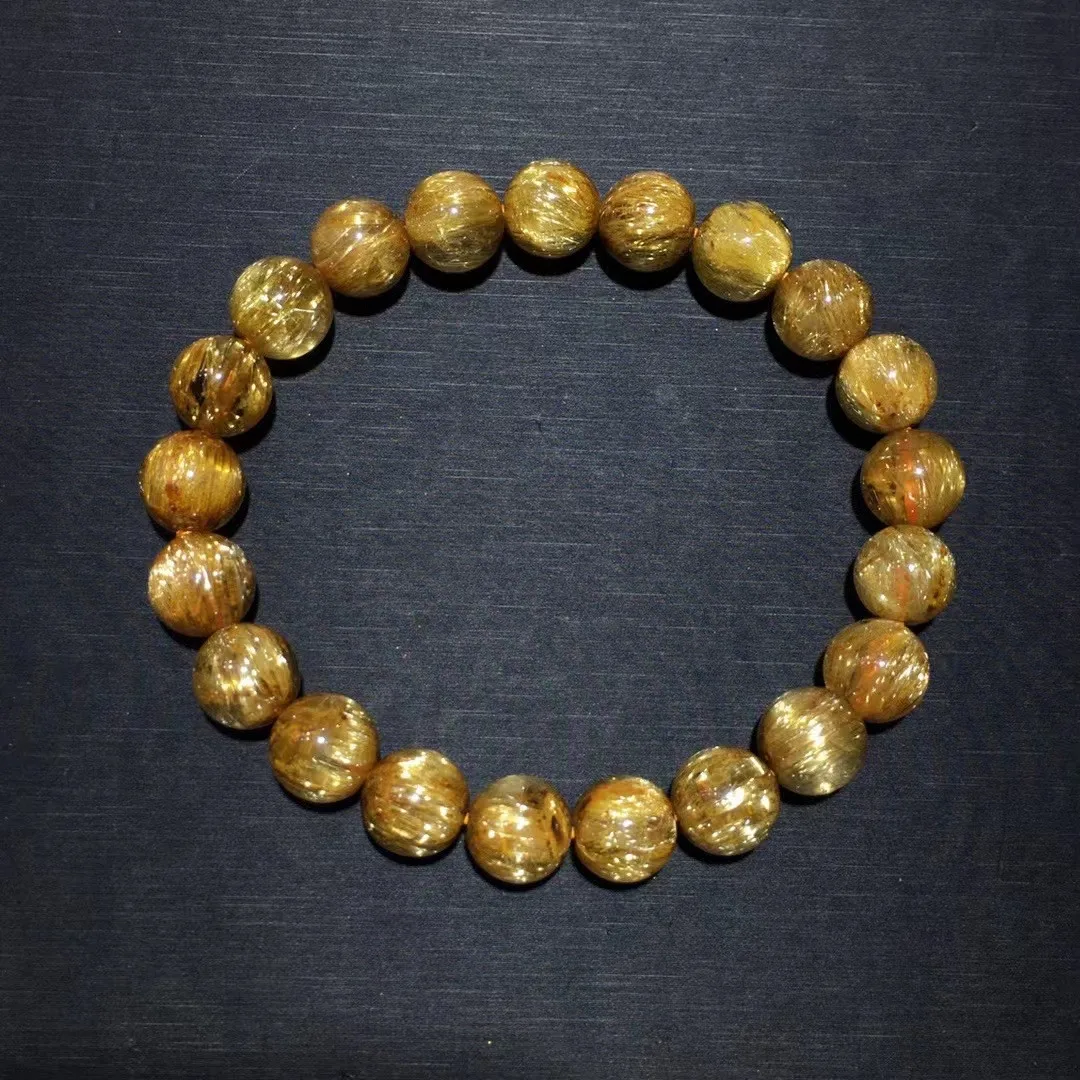 9mm Natural Gold Rutilated Quartz Bracelet For Woman Lady Man Beauty Love Gift Energy Crystal Beads Stone Strands Jewelry AAAAA
9mm Natural Gold Rutilated Quartz Bracelet For Woman Lady Man Beauty Love Gift Energy Crystal Beads Stone Strands Jewelry AAAAA