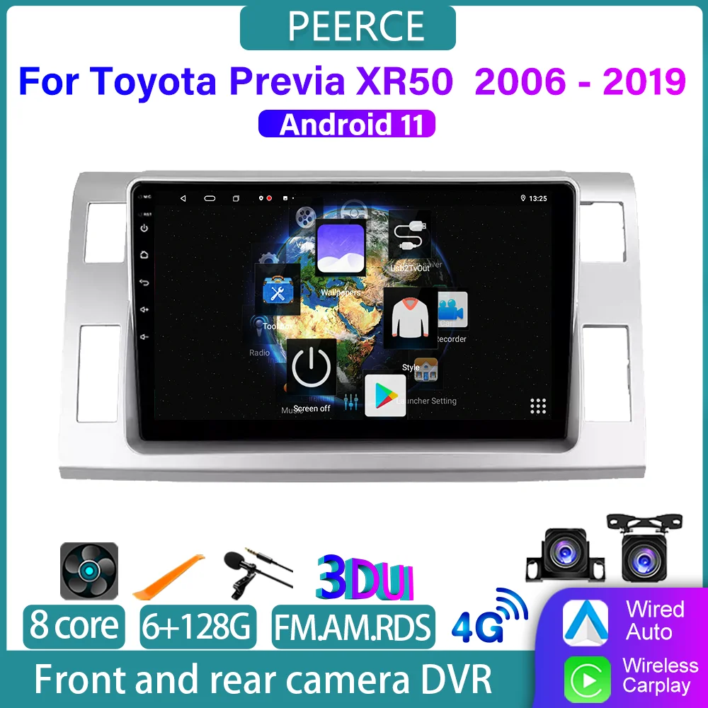 Автомагнитола PEERCE Android11 для ToyotaPreviaXR50 360-128, мультимедийный видеоплеер с углом обзора 1080 °, автомобильное радио 6 +, навигация GPS P Carplay
Автомагнитола PEERCE Android11 для ToyotaPreviaXR50 360-128, мультимедийный видеоплеер с углом обзора 1080 °, автомобильное радио 6 +, навигация GPS P Carplay