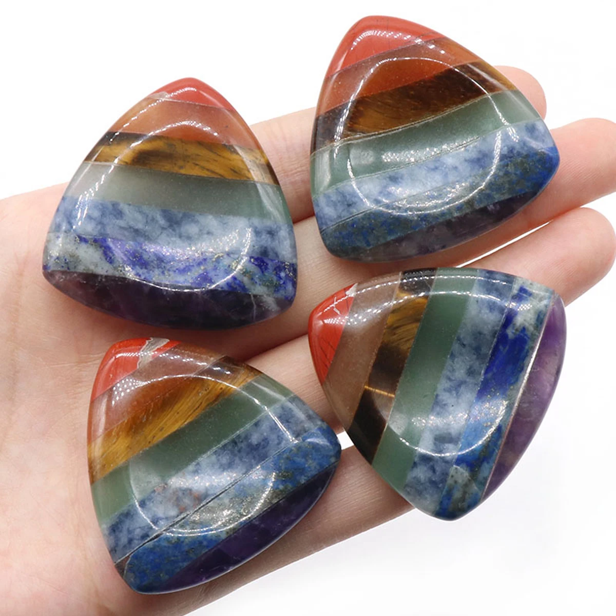 7 Chakras Natural Stone Carved Decoration Triangle Statue Polishing Rock Quartz Yoga Energy Stone For Chakra Ornament Room Decor
7 Chakras Natural Stone Carved Decoration Triangle Statue Polishing Rock Quartz Yoga Energy Stone For Chakra Ornament Room Decor