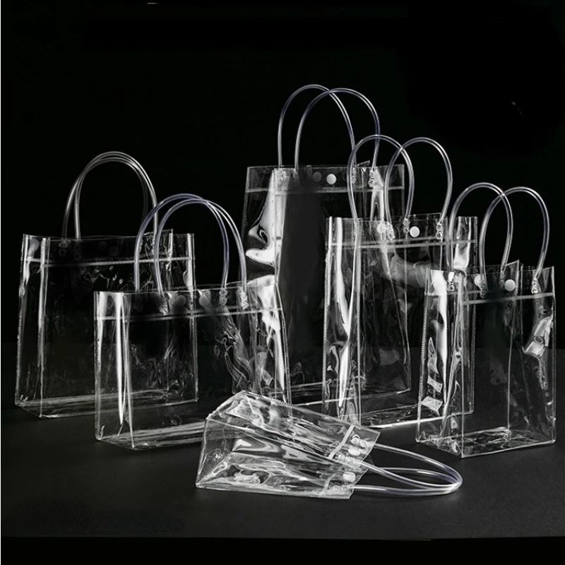 10pcs/20pcs/lot PVC Transparent Gift Bags With Handles Clear Handbag With Button Party Favors Bag Wine Packaging Bags
10pcs/20pcs/lot PVC Transparent Gift Bags With Handles Clear Handbag With Button Party Favors Bag Wine Packaging Bags