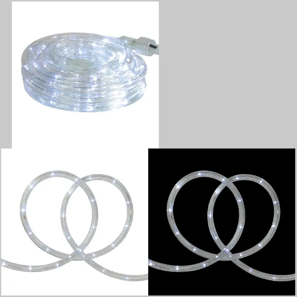 Charming, Pure White LED Rope Lights with 2" Bulb Spacing for Decorative Lighting and Ambiance Indoor/Outdoor.
Charming, Pure White LED Rope Lights with 2" Bulb Spacing for Decorative Lighting and Ambiance Indoor/Outdoor.