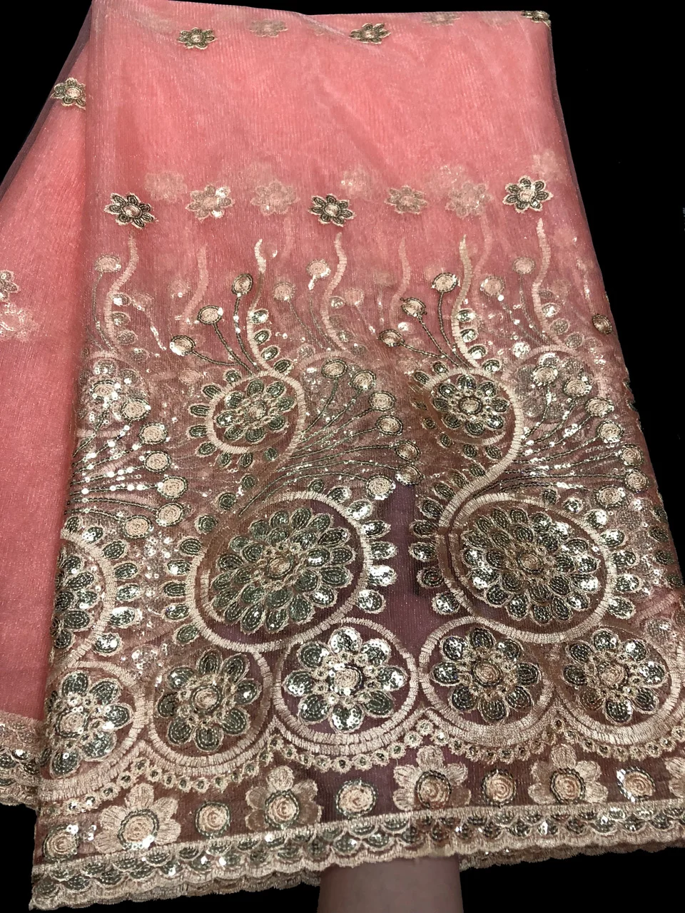 Французская сетчатая кружевная ткань 2018, новейшая африканская гипюровая кружевная ткань с вышивкой, сетка, тюль, Розовый Шнур, блестки, кружевная ткань 
Французская сетчатая кружевная ткань 2018, новейшая африканская гипюровая кружевная ткань с вышивкой, сетка, тюль, Розовый Шнур, блестки, кружевная ткань