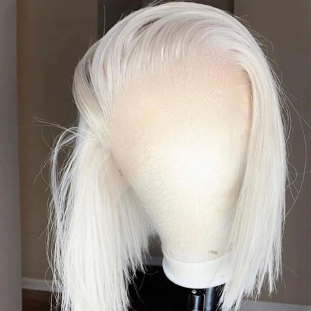 #60 Platinum Blonde Transparent HD Full Lace Wigs Human Hair Silky Straight Short Bob Wigs with Baby Hair Pre plucked Frontal
#60 Platinum Blonde Transparent HD Full Lace Wigs Human Hair Silky Straight Short Bob Wigs with Baby Hair Pre plucked Frontal