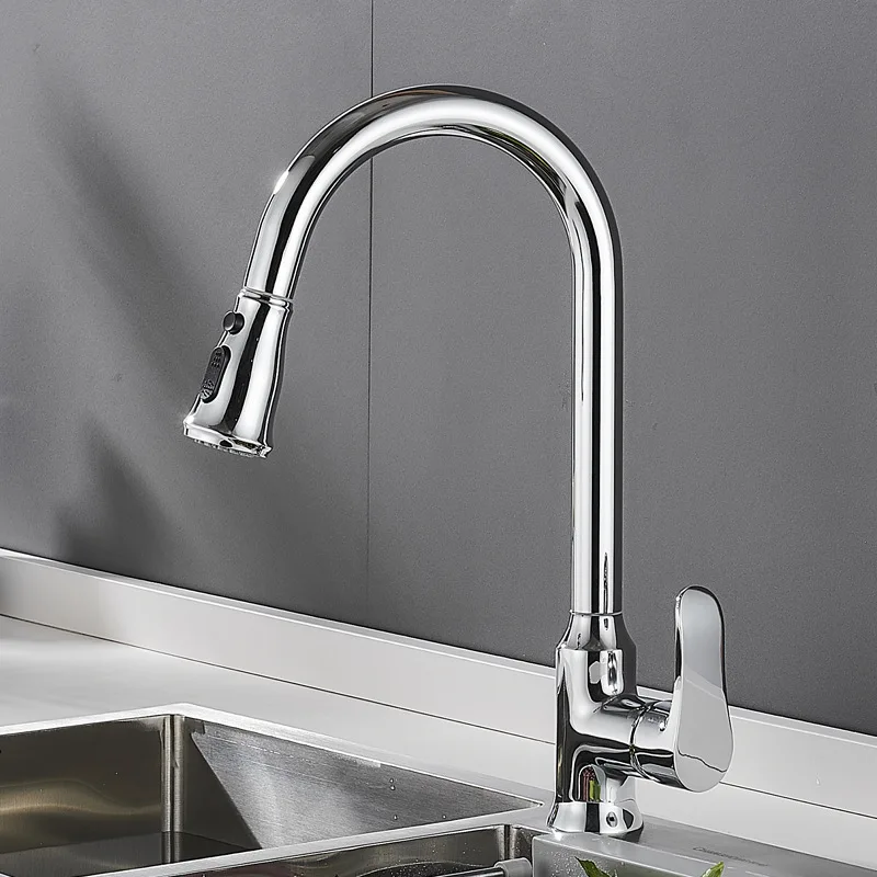 Copper electroplating pull-out kitchen sink faucet splash-proof telescopic universal rotating hot and cold mixing faucet
Copper electroplating pull-out kitchen sink faucet splash-proof telescopic universal rotating hot and cold mixing faucet