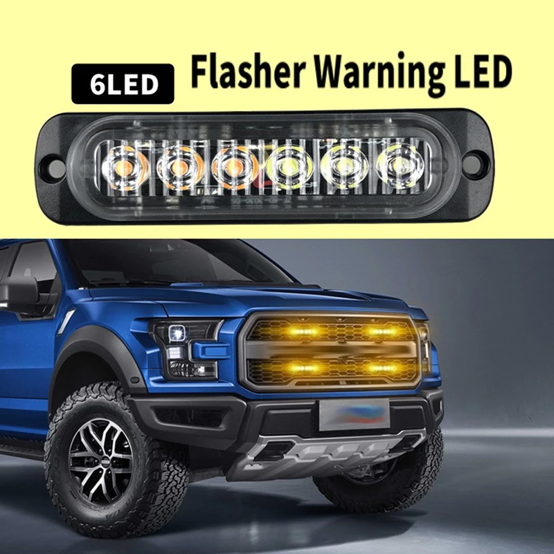 6LED Car Strobe Warning Light Grill Flaseing Breakdown Emergency Light Signal Light Car Truck Trailer Beacon Lamp LED Side Light
6LED Car Strobe Warning Light Grill Flaseing Breakdown Emergency Light Signal Light Car Truck Trailer Beacon Lamp LED Side Light