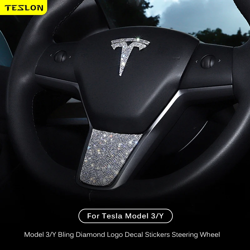 TESLON Bling Steering Wheel Emblem Compatible for Tesla Diamond Rhinestone Bling Car Accessories Women, Car Decorations Interior
TESLON Bling Steering Wheel Emblem Compatible for Tesla Diamond Rhinestone Bling Car Accessories Women, Car Decorations Interior