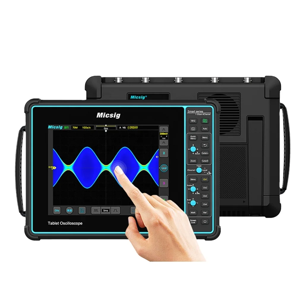 Micsig STO1004 Handheld Digital Tablet Oscilloscope 100MHz 4CH Practical Scopemeter Touch Button High efficiency oscilloscope
Micsig STO1004 Handheld Digital Tablet Oscilloscope 100MHz 4CH Practical Scopemeter Touch Button High efficiency oscilloscope