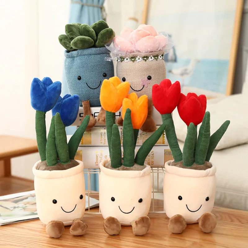 25cm Cactus Tulip Succulent Plants Plush Stuffed Decor Toys Soft Bookshelf Decor Doll Creative Potted Flowers Pillow Girls Gift
25cm Cactus Tulip Succulent Plants Plush Stuffed Decor Toys Soft Bookshelf Decor Doll Creative Potted Flowers Pillow Girls Gift