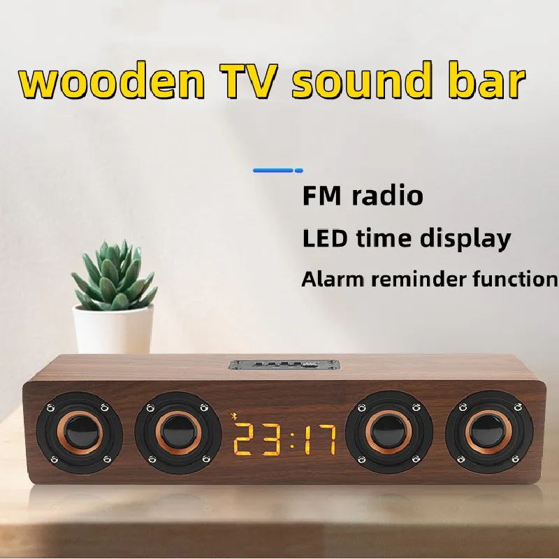 20W Wooden Bluetooth Speaker 4 Speakers Sound Bar TV Echo Wall Home Theater Sound System HIFI Sound Quality Soundbox for PC/TV
20W Wooden Bluetooth Speaker 4 Speakers Sound Bar TV Echo Wall Home Theater Sound System HIFI Sound Quality Soundbox for PC/TV