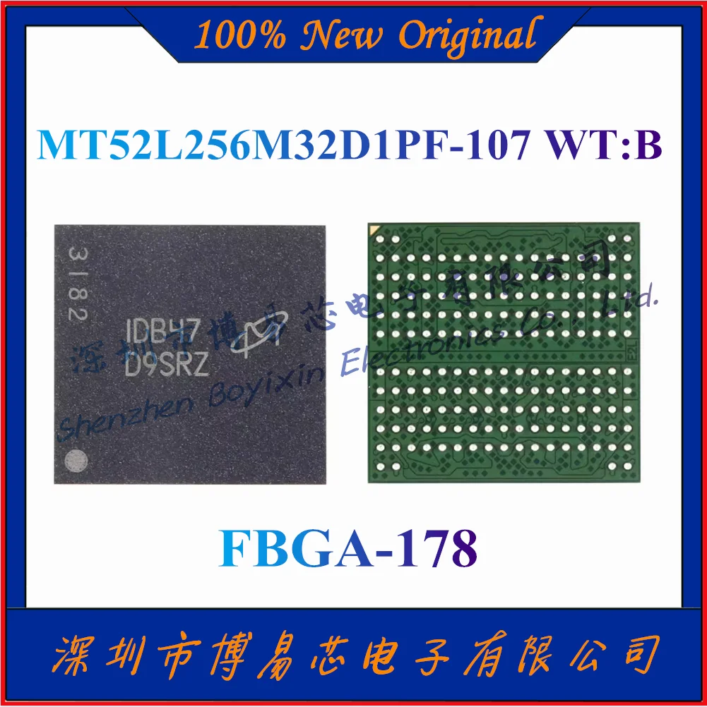 

NEW MT52L256M32D1PF-107 WT:B Original authentic 8Gb LPDDR3 SDRAM memory chip, package FBGA-178