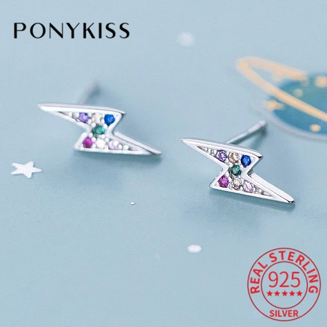 Серьги-гвоздики PONYKISS из настоящего серебра 925 пробы с цветным цирконием и молнией, модные женские милые изящные украшения, минималистская б...
Серьги-гвоздики PONYKISS из настоящего серебра 925 пробы с цветным цирконием и молнией, модные женские милые изящные украшения, минималистская б...