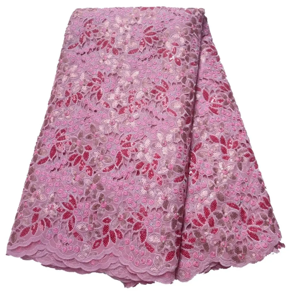 Top grade unique pink Handcut organza lace African Swiss lace fabric with Lots of Beads Sequins Stones 5 yards OLP-163
Top grade unique pink Handcut organza lace African Swiss lace fabric with Lots of Beads Sequins Stones 5 yards OLP-163
