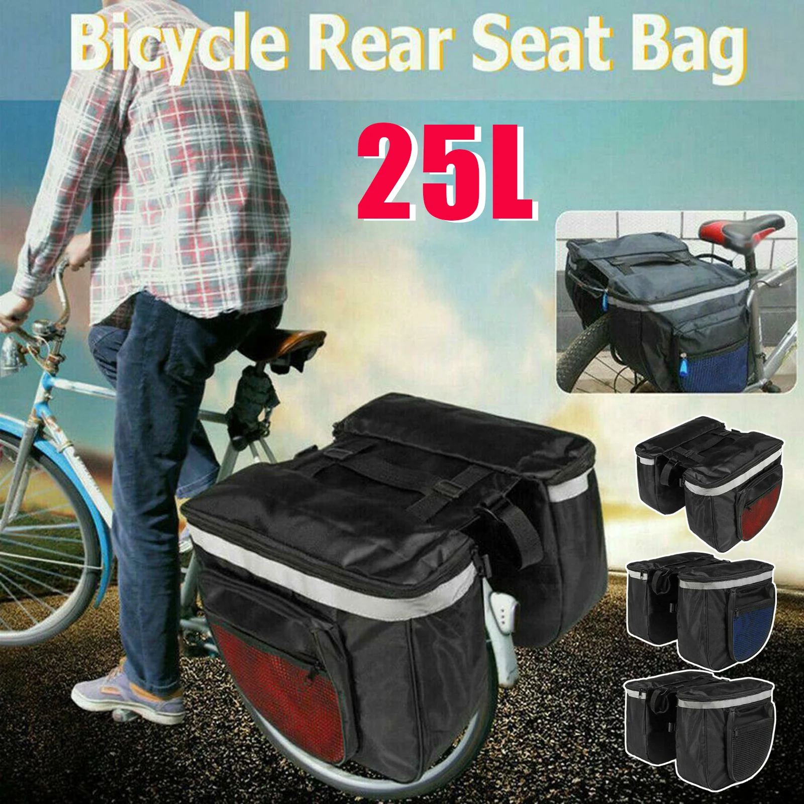 Bike Double Pannier Waterproof Bag Bicycle Cycling Rear Seat Carrier Trunk Pack Bicycle Luggage Bag Trunk Pack Bike accessories
Bike Double Pannier Waterproof Bag Bicycle Cycling Rear Seat Carrier Trunk Pack Bicycle Luggage Bag Trunk Pack Bike accessories