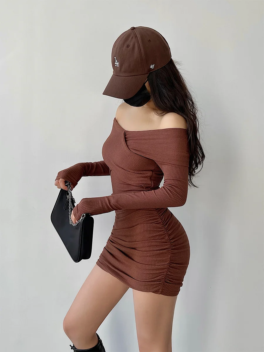 TVVOVVIN Sexy Off Shoulder Cross Pleated Tight Long Sleeve Knitted Sweater Dress Hot Fashion Korean Women Dresses Robe A8PZ
TVVOVVIN Sexy Off Shoulder Cross Pleated Tight Long Sleeve Knitted Sweater Dress Hot Fashion Korean Women Dresses Robe A8PZ
