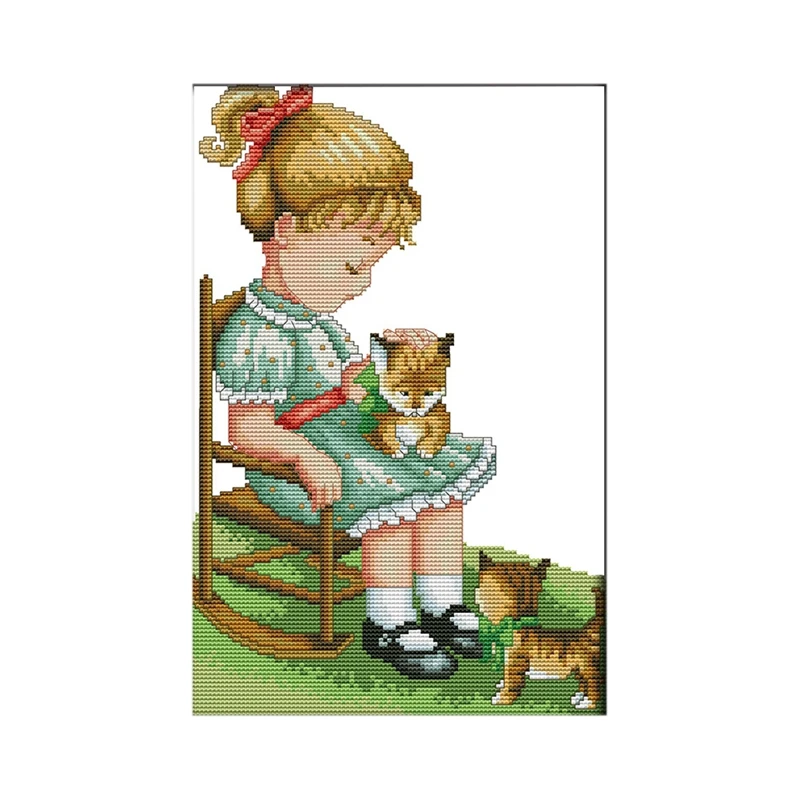 Наборы для вышивки крестиком штампованный полный ассортимент вышивки Стартовые наборы для начинающих DIY 11CT 3 нити-девочка и кот
Наборы для вышивки крестиком штампованный полный ассортимент вышивки Стартовые наборы для начинающих DIY 11CT 3 нити-девочка и кот