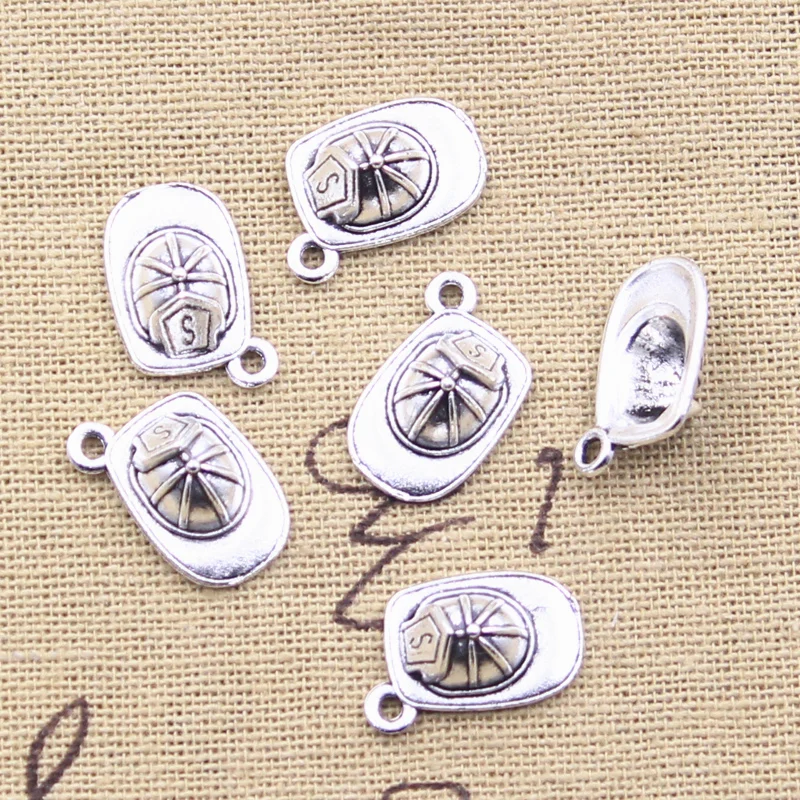 30pcs Charms Helmet Hat Cap 17x11x6mm Antique Silver Color Pendants DIY Crafts Making Findings Handmade Tibetan Jewelry
30pcs Charms Helmet Hat Cap 17x11x6mm Antique Silver Color Pendants DIY Crafts Making Findings Handmade Tibetan Jewelry