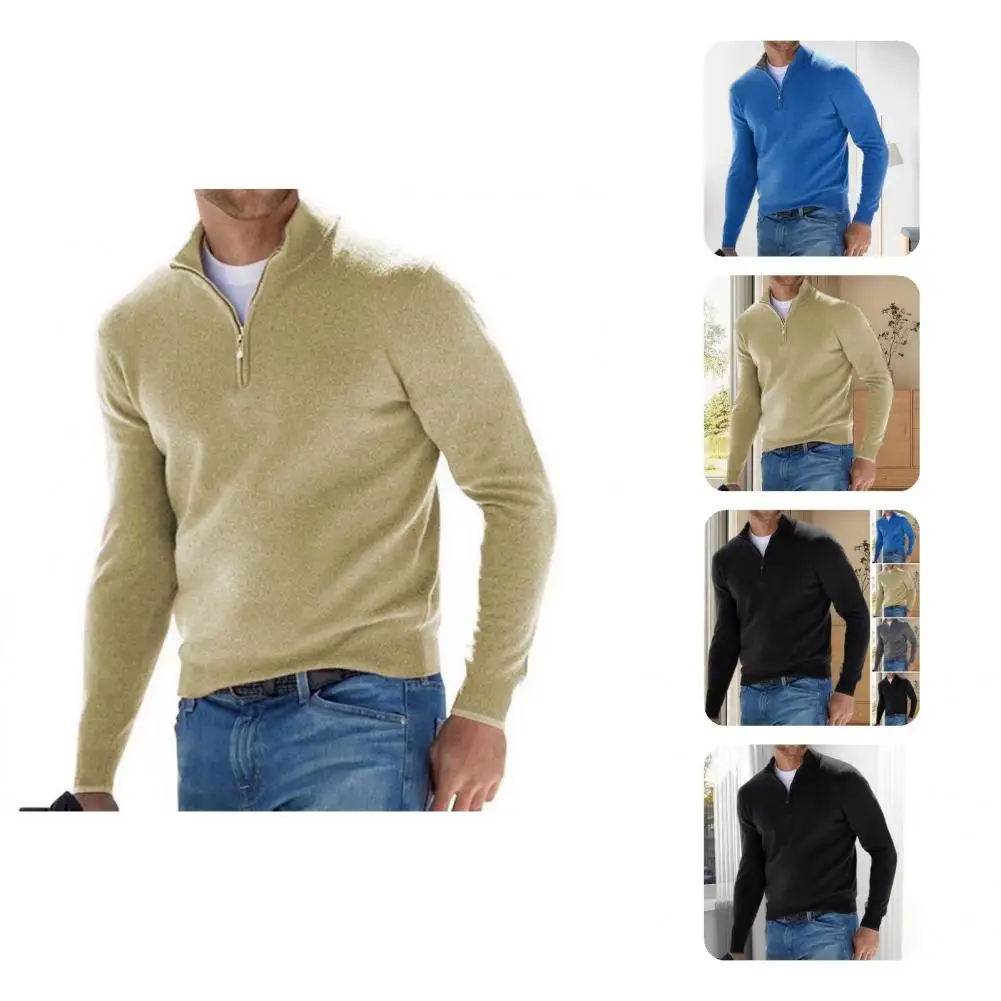 Men Daily Top Men Solid Color Sweater Stylish Men's Fall Winter Sweaters Slim Fit Stand Collar Soft Zipper Neck Elevate Wardrobe
Men Daily Top Men Solid Color Sweater Stylish Men's Fall Winter Sweaters Slim Fit Stand Collar Soft Zipper Neck Elevate Wardrobe