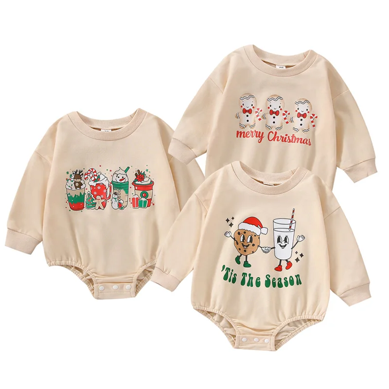 Newborn Infant Baby Girls Christmas Romper Autumn Winter Long Sleeve Crew Neck Gingerbread Man/Cups Print Bodysuit For .-18M
Newborn Infant Baby Girls Christmas Romper Autumn Winter Long Sleeve Crew Neck Gingerbread Man/Cups Print Bodysuit For .-18M