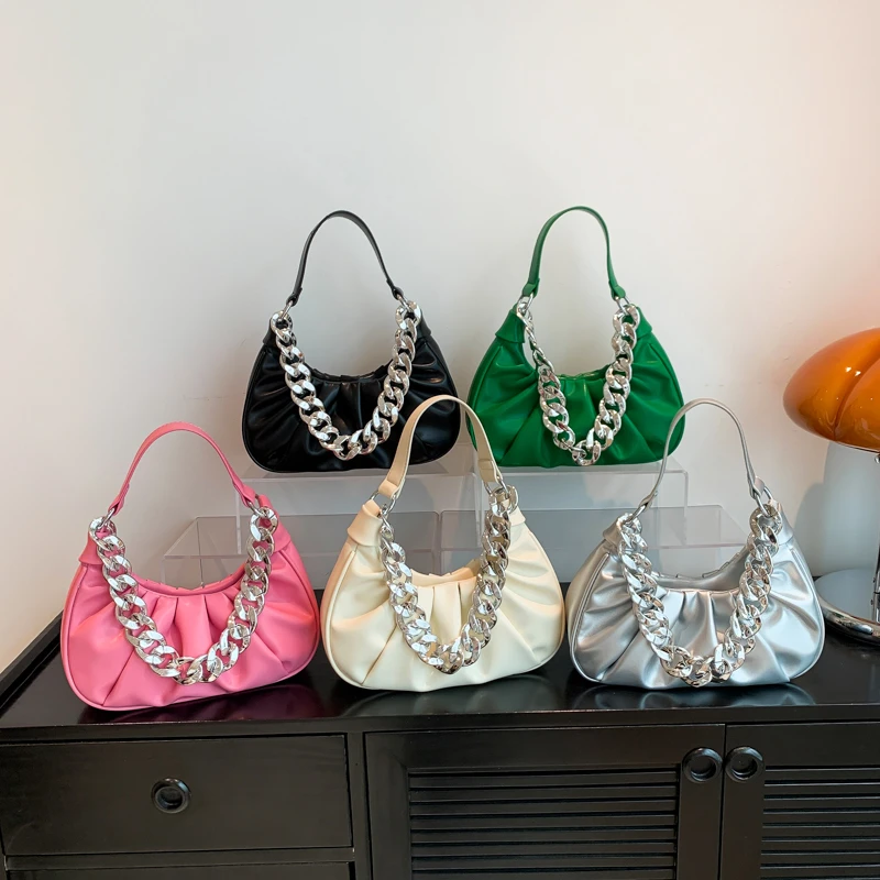 New Fashion PU Leather Underarm Armpit Hobo Ruched Shoulder Bags Women Handbags Ladies Wholesale Female Crossbody Purse
New Fashion PU Leather Underarm Armpit Hobo Ruched Shoulder Bags Women Handbags Ladies Wholesale Female Crossbody Purse