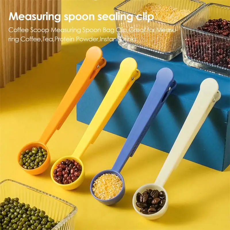 Portable Bag Seal Clip Powder Measuring Tools Two-in-one ABS Plastic Coffee Spoon Sealing Clip Kitchen Gold Accessories
Portable Bag Seal Clip Powder Measuring Tools Two-in-one ABS Plastic Coffee Spoon Sealing Clip Kitchen Gold Accessories