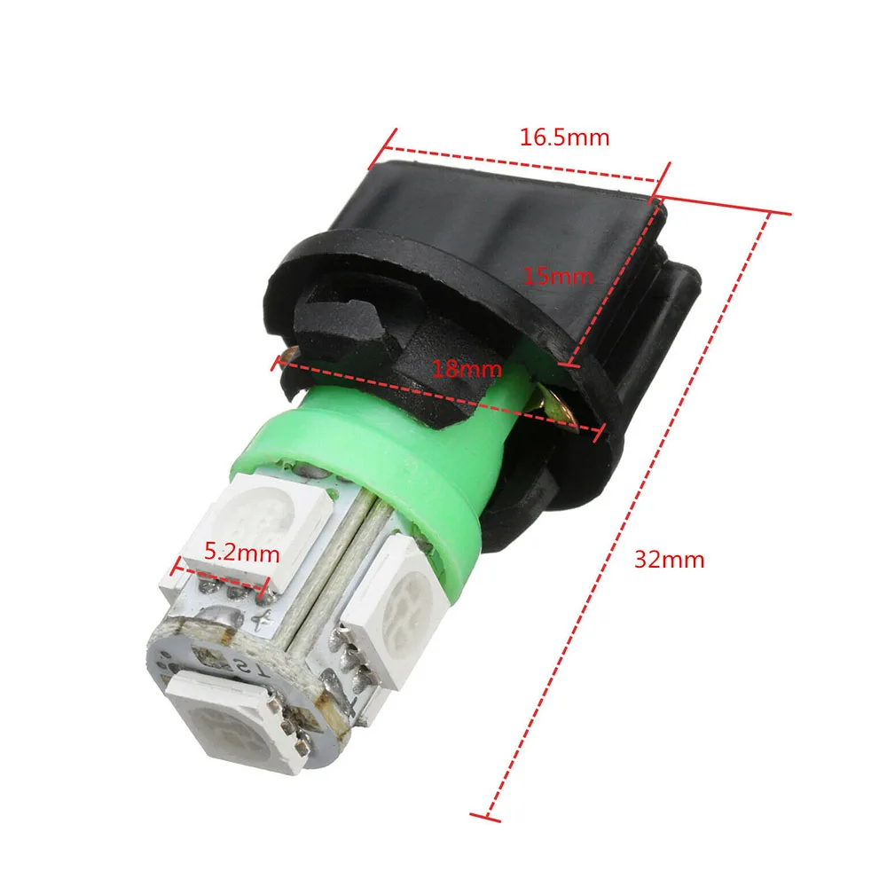 12V DC Car light socket Accessory T10 5050 SMD 3 Tri-Chips 2023378 Bulbs Green Instrument Panel
12V DC Car light socket Accessory T10 5050 SMD 3 Tri-Chips 2023378 Bulbs Green Instrument Panel