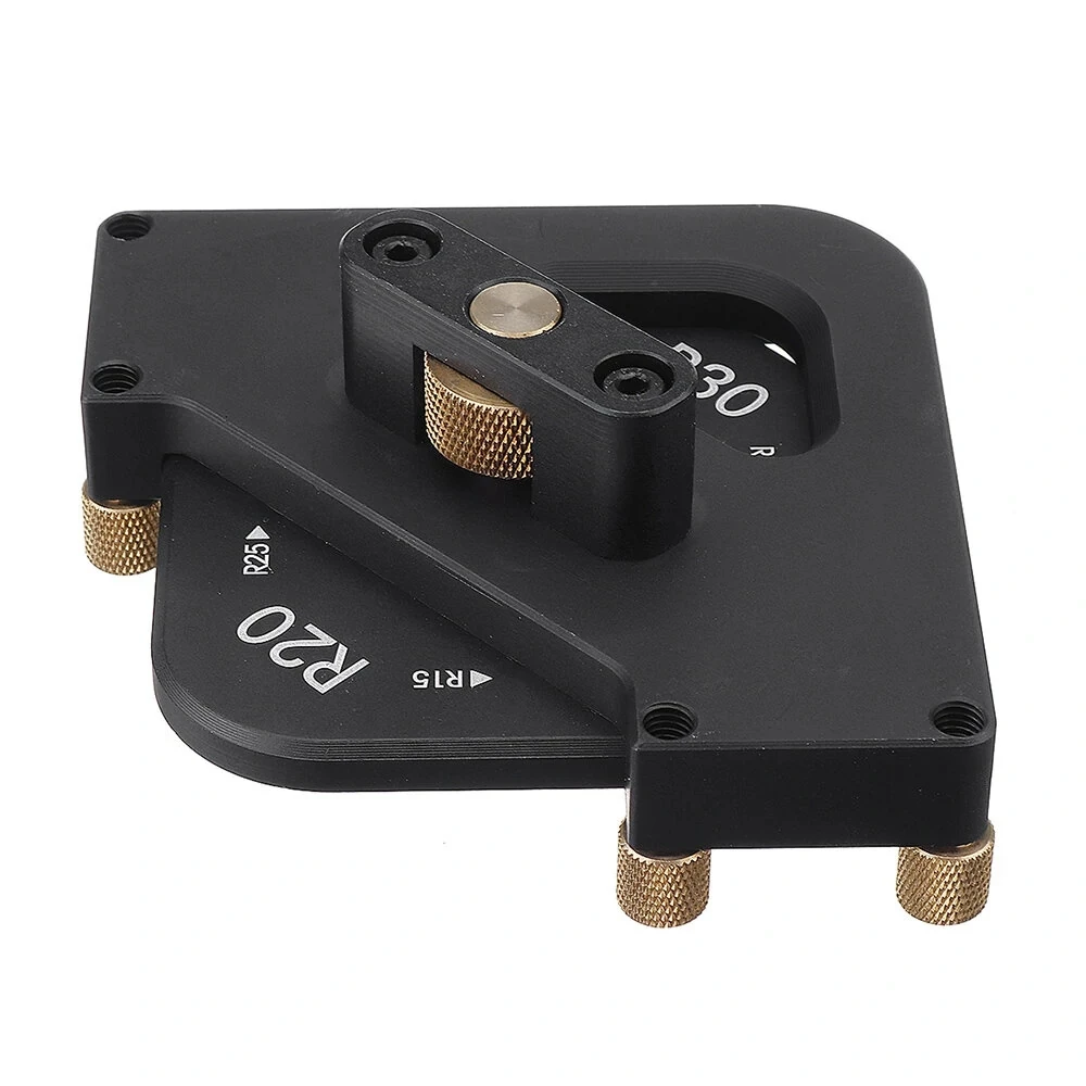 Aluminum Alloy Corner Radius Jig Radius Template Set Router Table Corner Jig Woodworking Quick Router 4 In 1 R15 R20 R25 R30 
Aluminum Alloy Corner Radius Jig Radius Template Set Router Table Corner Jig Woodworking Quick Router 4 In 1 R15 R20 R25 R30