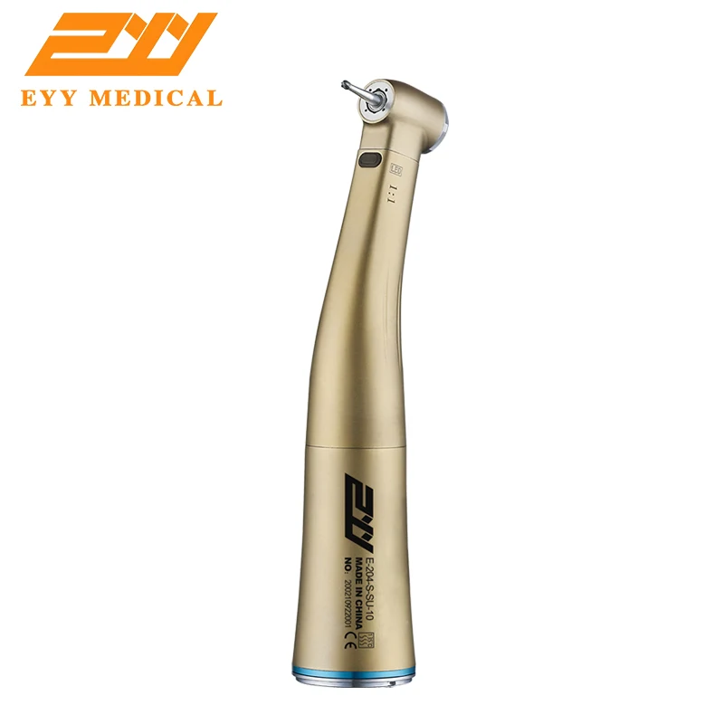 Dental Contra Angle Fiber Optic Low Speed Handpiece Ratio 1:1 Push Button 4 Water Spray E-TYPE Connect with Dental Micromotor
Dental Contra Angle Fiber Optic Low Speed Handpiece Ratio 1:1 Push Button 4 Water Spray E-TYPE Connect with Dental Micromotor