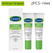 2PCS Cetaphil Hydrating Eye Gel-Cream Hyaluronic Acid Brightens Smooths Under Eyes 24 Hour Hydration Dryness Eyes Skin Care