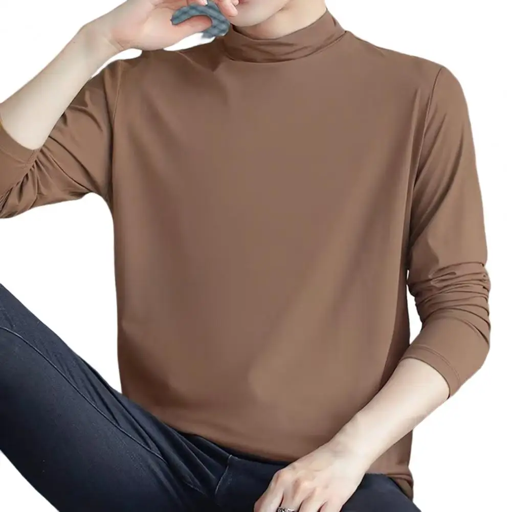 Men Winter Base Top Solid Color Pullover Half-high Collar Long Sleeve Slim Fit Casual Basic Men Fall T-shirt Men Clothes
Men Winter Base Top Solid Color Pullover Half-high Collar Long Sleeve Slim Fit Casual Basic Men Fall T-shirt Men Clothes